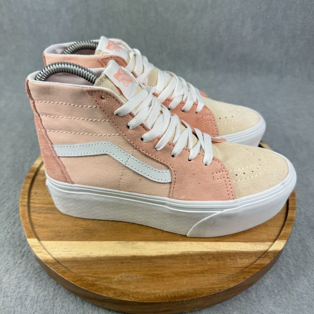 Vans Sk8 Hi Platform Womens Size 6 Shoes Sneakers PEACH Chunky Skate Casual Gym